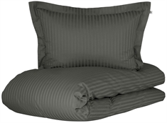 Borås sengetøy - 140x200 cm - Harmony Antrasitt - Sengesett i økologisk 100% bomullssateng - Borås bomull sengetøy